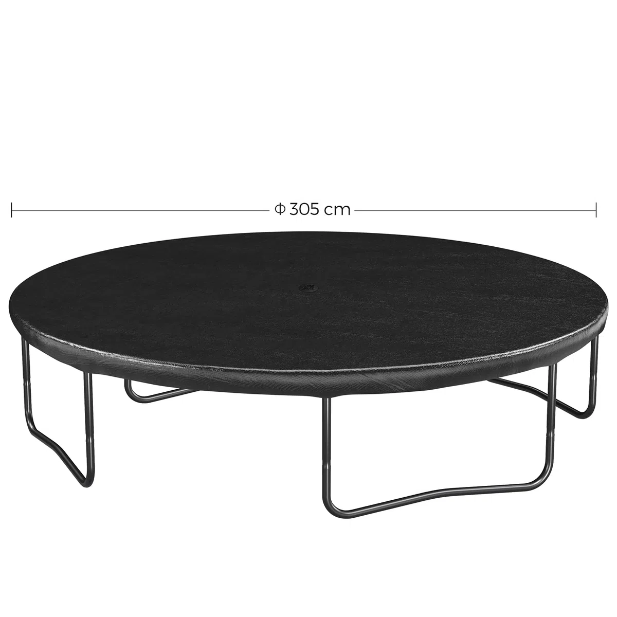 SONGMICS Housse de Trampoline,Ø 244 305 366 cm, Bâche de Protection, avec Trou d’évacuation d’Eau, Protection Contre la Pluie, Le Soleil, la Neige, Sangles élastiques, Crochets