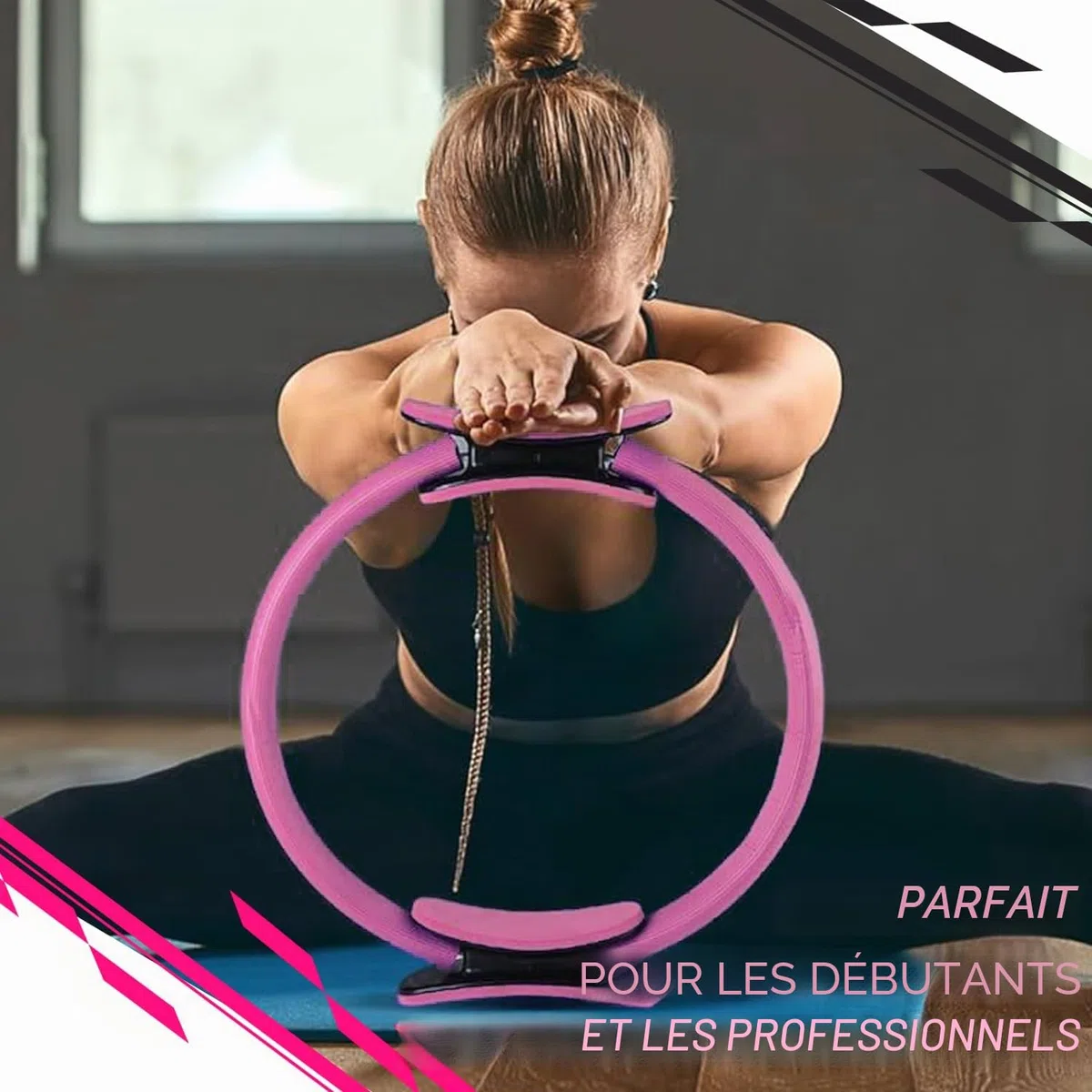 Anneau de Pilates, Cercle de Pilates, Accessoire Pilates Femme, Anneau de Résistance Pilates, Cercle Magique de Fitness, Toning Pilates Ring, pour tonifier Les Cuisses, Les abdominaux