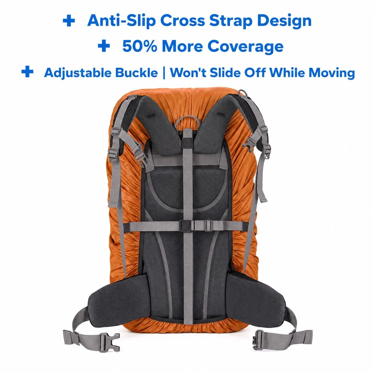 Lammcou Protection Sac à Dos Pluie et cartables, Housse imperméable Backpack Rain Cover avec réflecteurs & Sangles croisées antidérapantes pour randonnée, Camping & Cyclisme