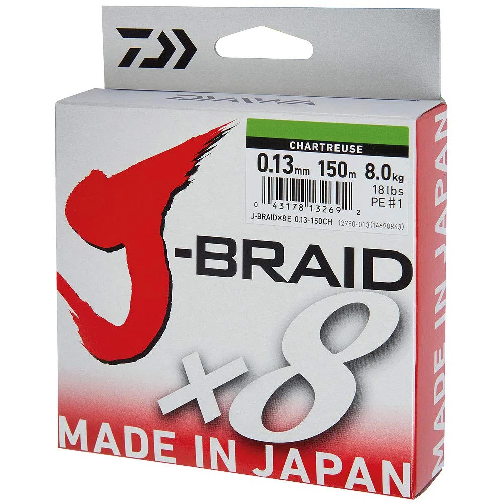 Daiwa – jbraid 8 Braid 300, Couleur Vert, Taille 0.160 mm