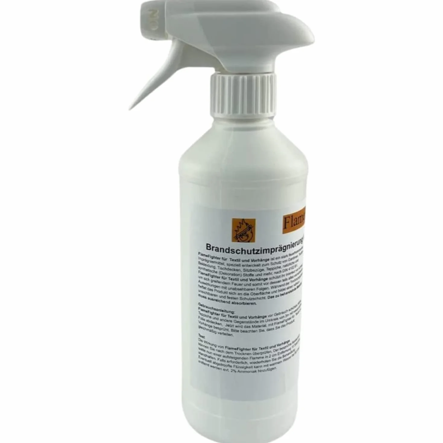 FlameFighter - 500ml Imprégnation Ignifuge pour Textiles et Rideaux – Produit de Protection contre l’Incendie – Test de Propagation du Feu Réussi – Classe de Protection Incendie 1 – DIN 4102 B1