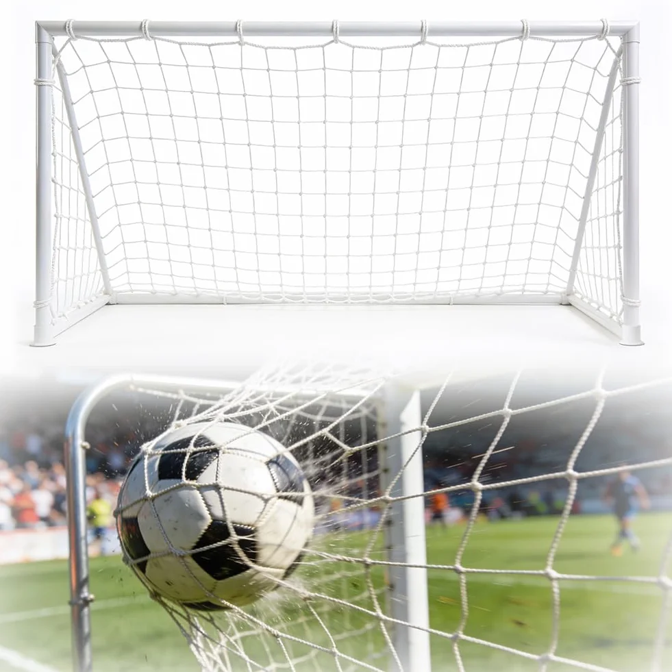 Filet de but de football, 3 x 2 m, en fibre de polypropylène, pour but de football, entraînement sportif, match (sans but)