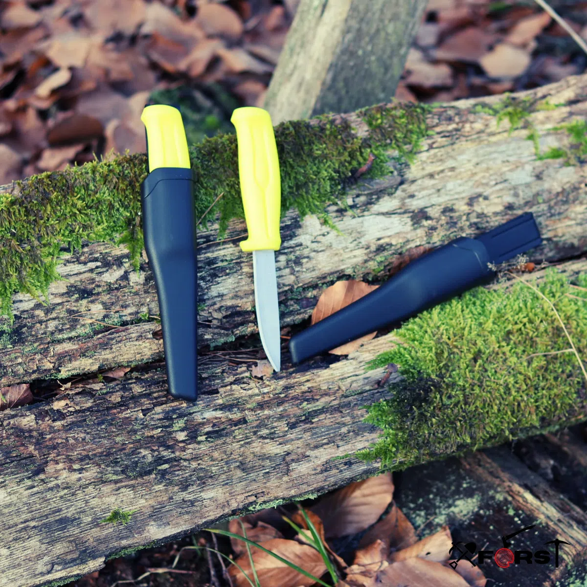 Xforst Set : Pelle Pliante KS1 Multifonction (Pelle et Pioche) avec Étui + Couteau de Survie X-K9.4 – Idéale pour Camping, Survie, Jardinage et Outdoor