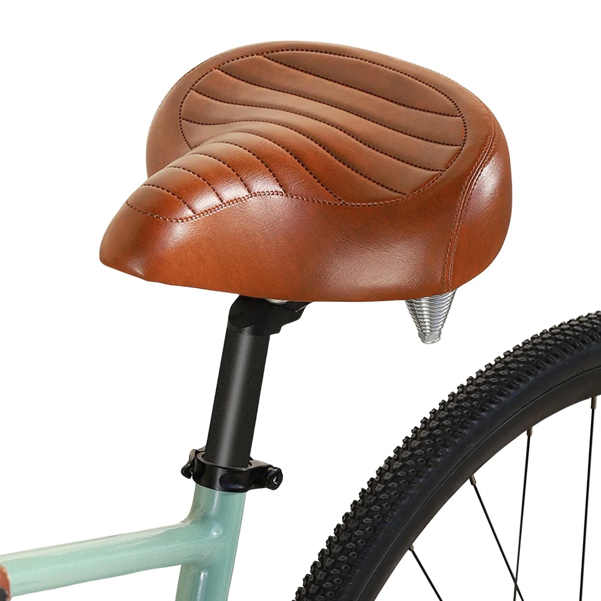 Selle de Velo Ultra Confortable, Extra Large, Rembourrage Doux, Selle Confort Bike, Homme et Femme Selle de Vélo Ergonomique, pour VTT Vélo de Ville Ebike Vélo Stationnaire Vélo D'extérieur
