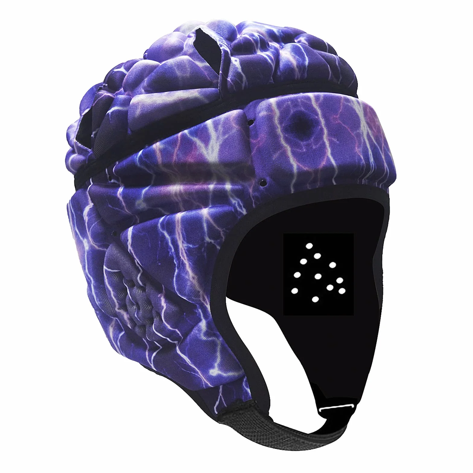 Casque de Rugby pour Homme Femme Casque de Protection Football Respisant Casquette Anti-Collision de Sport Réglable pour Football Rugby Skateboard Hockey