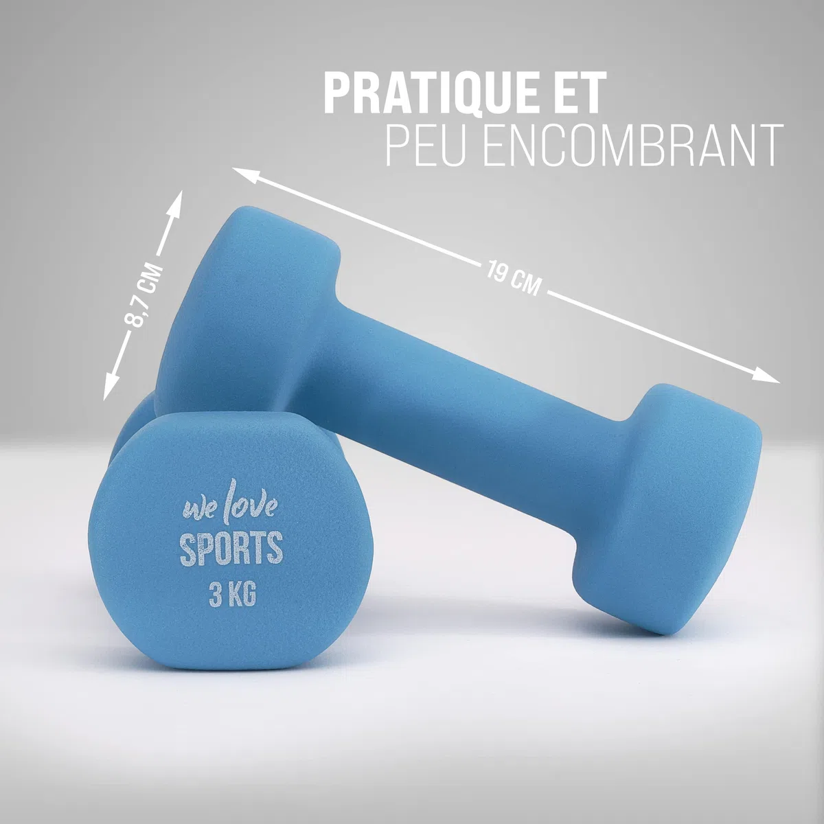 Apollo Set Haltères Musculation Courts | Poids Haltères Fitness, 2x1kg, 2x2kg, 2x3kg | Support d'Haltères Inclus Kit Musculation | Set Haltères Femmes & Hommes | Dumbbell | Haltères 1kg, 2kg, 3kg
