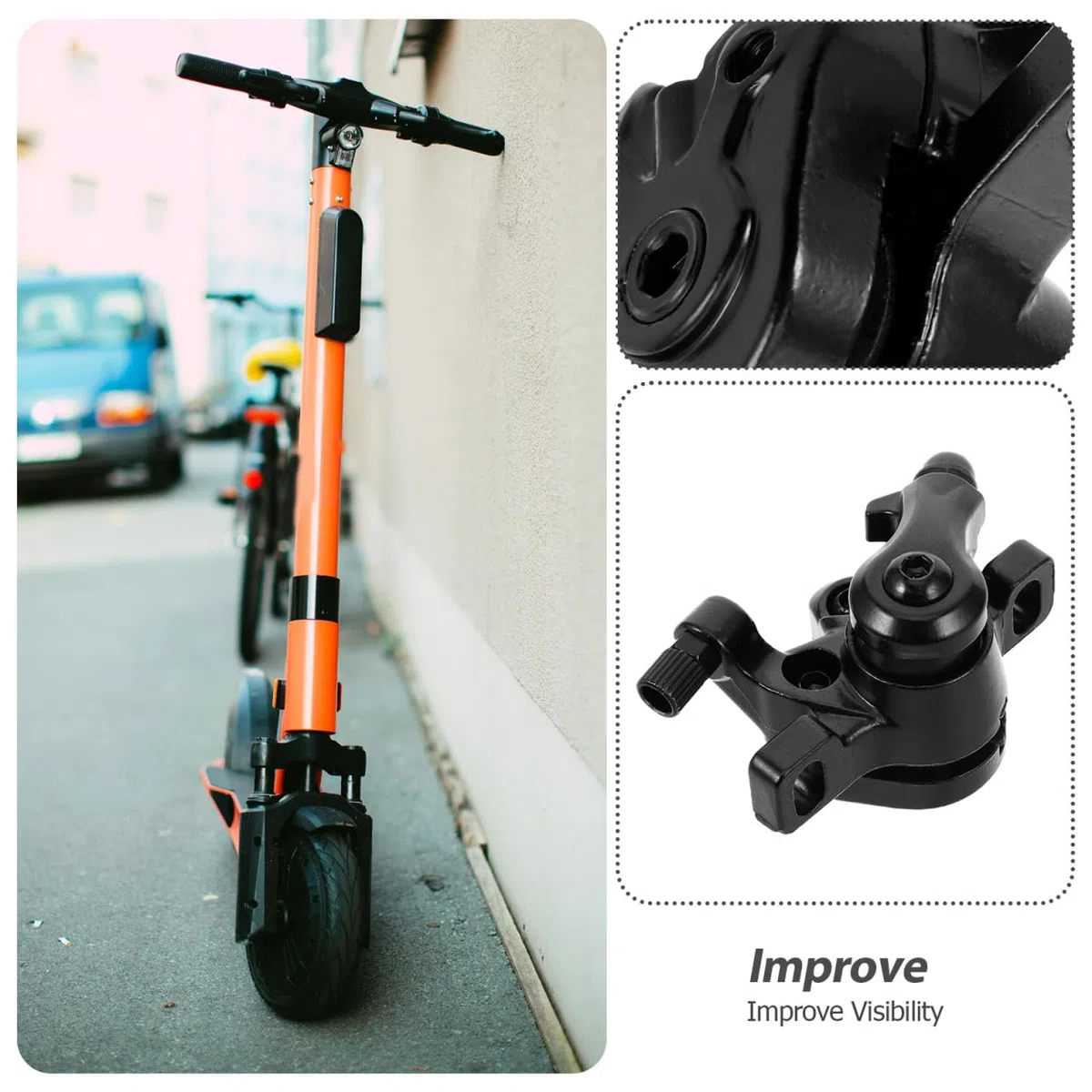 TOYANDONA Étriers De Frein À Disque pour Scooter Électrique avec Plaquettes Métalliques Kit Complet Arrière Vis Incluses Accessoires pour Trottinette Électrique