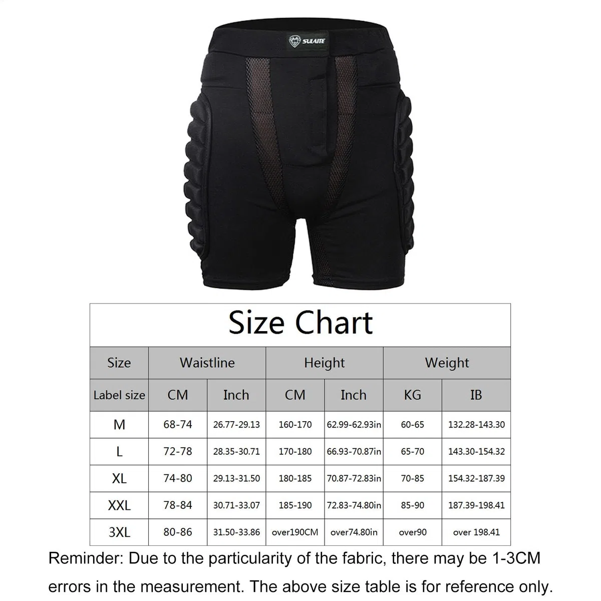 Short de protection rembourré 3D – Pantalon de protection pour coccyx, coussinets de protection respirants pour les hanches, short léger et confortable | Rembourrage durable résistant aux chocs, conce