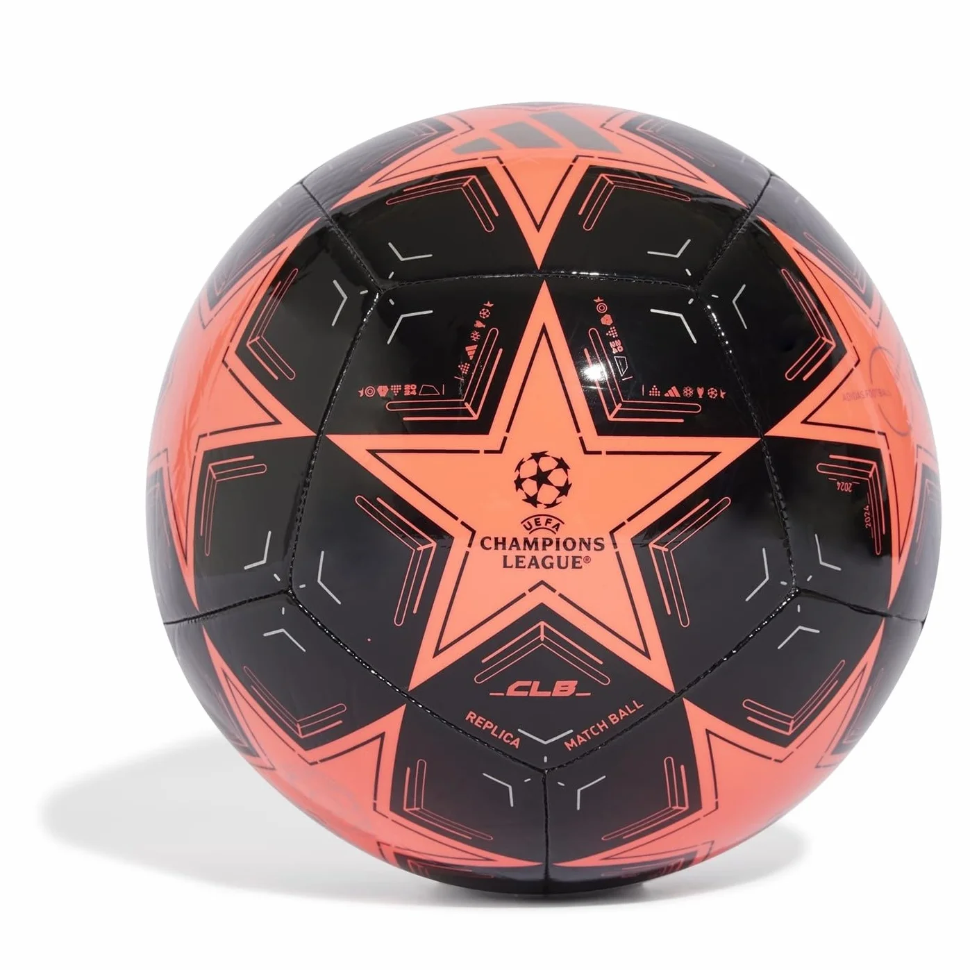 adidas UEFA Champions League Club IX4064 Ballon de Football, Unisexe, Noir, 4 UE