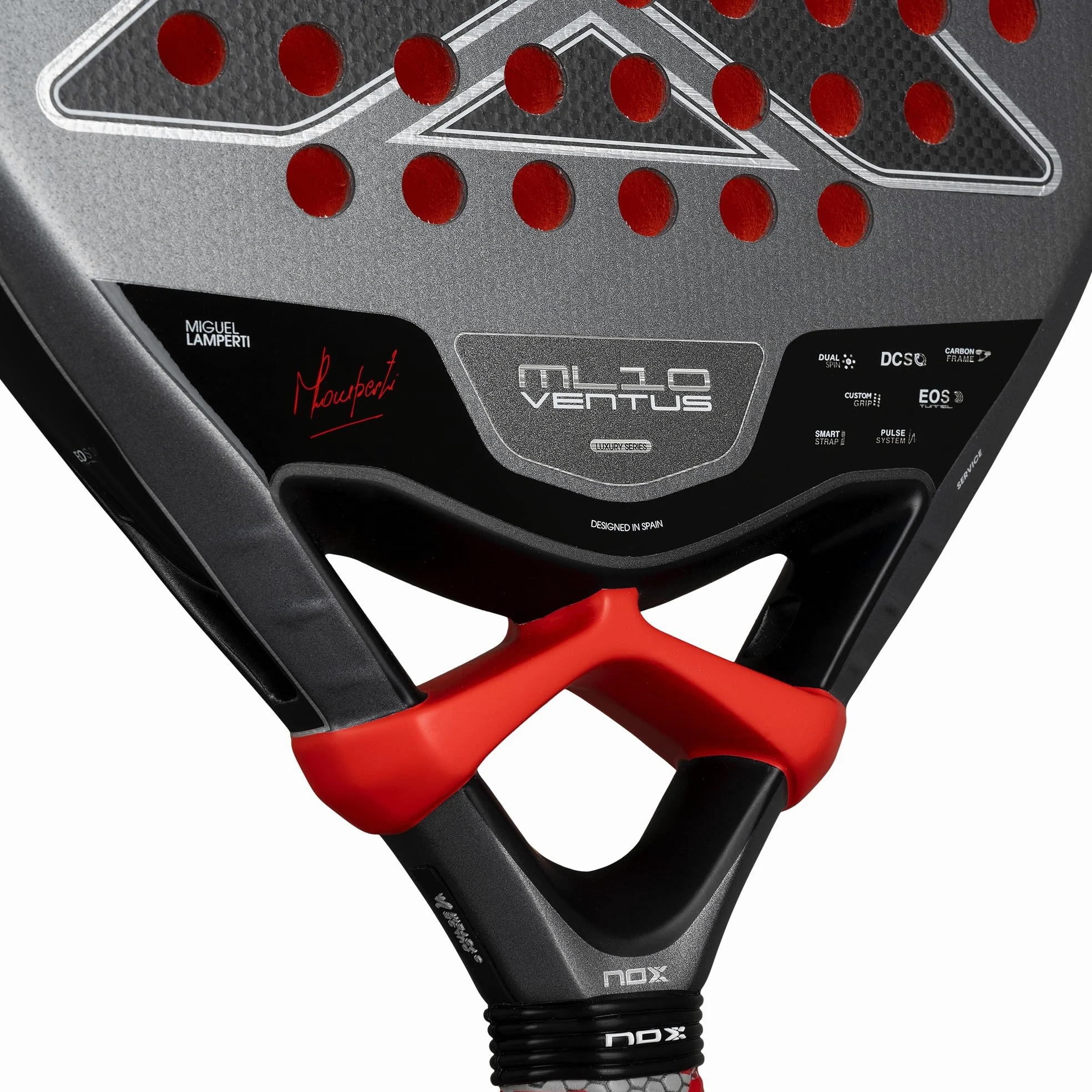 NOX Raquette de padel ML10 Ventus Control 3K 2026 | Miguel Lamperti Raquette Pala de forme ronde | Face en fibre de carbone 3K, noyau en EVA couleur HR3 | Agilité tunnel ES, confort de préhension