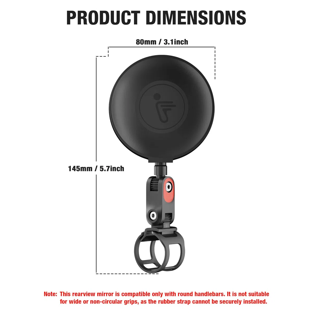Authentique Original Retroviseur Trotinette Electrique, Retroviseur Velo Electrique Rond,Peut Miroir 360 Rotatif, Pour Avec Segway Ninebot Tous Les Kickscooter Max G30 G2 G3 Zt3 Pro Gt3 F3 E3 (A)