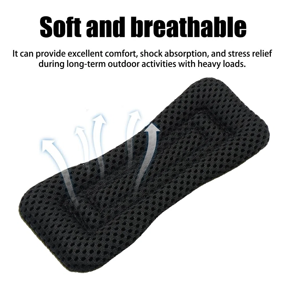 Épaulette de Gilet Tactique, 1/2 Pcs Coussinet d'épaule Respirant Coussinet en Maille Antidérapant Rembourré Confort pour Sac d'ordinateur Portable d'appareil Photo de Guitare