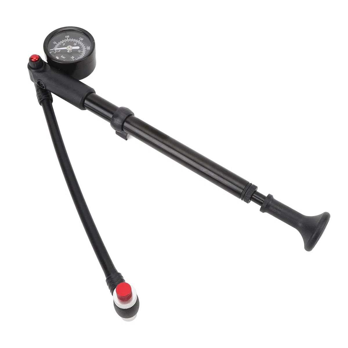 Dilwe Pompe à Amortisseur de Cycle, Pompe à Amortisseur Haute Pression 300 Psi, Pompe à Amortisseur de Fourche, Pompe à Amortisseur Réglable, Amortissement pour Connexion de Valve