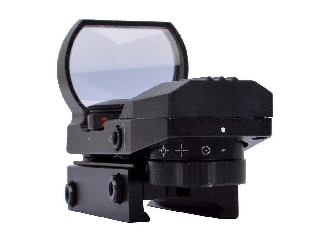 Hauska Tactique Viseur Airsoft Point Rouge Chasse 4 Réticule 5 Luminosité Réglages Viseur Point Rouge (Noir)