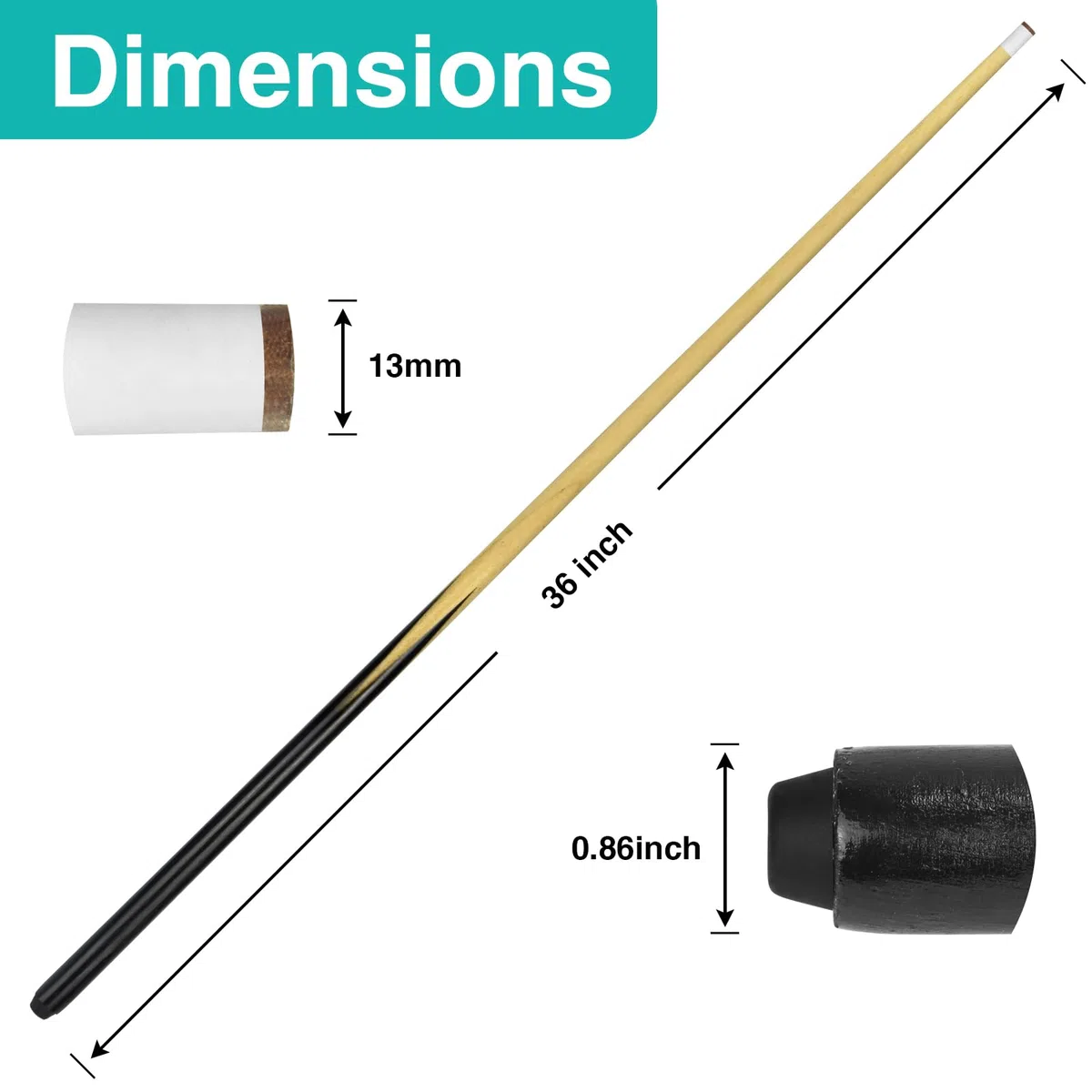 Lot de 2 bâtons en bois pour ponts de billard