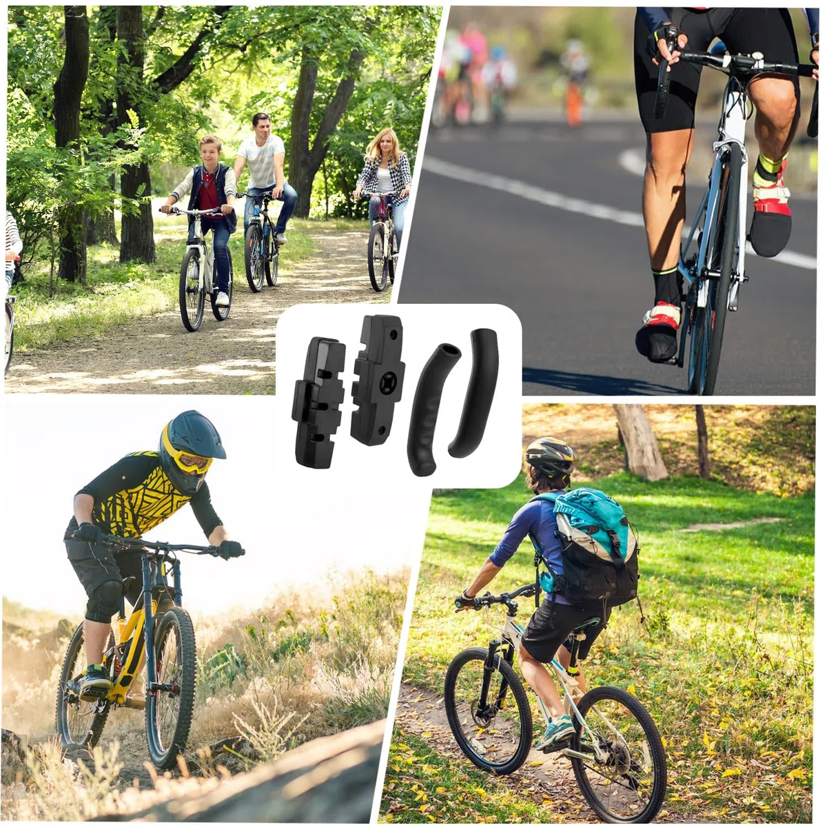 FAELNK Patins de Frein Velo Plaquettes Frein Hydraulique 2 Paires 50mm pour Magura HS HS11 HS22 HS24 HS33 I Haute Performance I Durable & Ajustement Parfait Noir