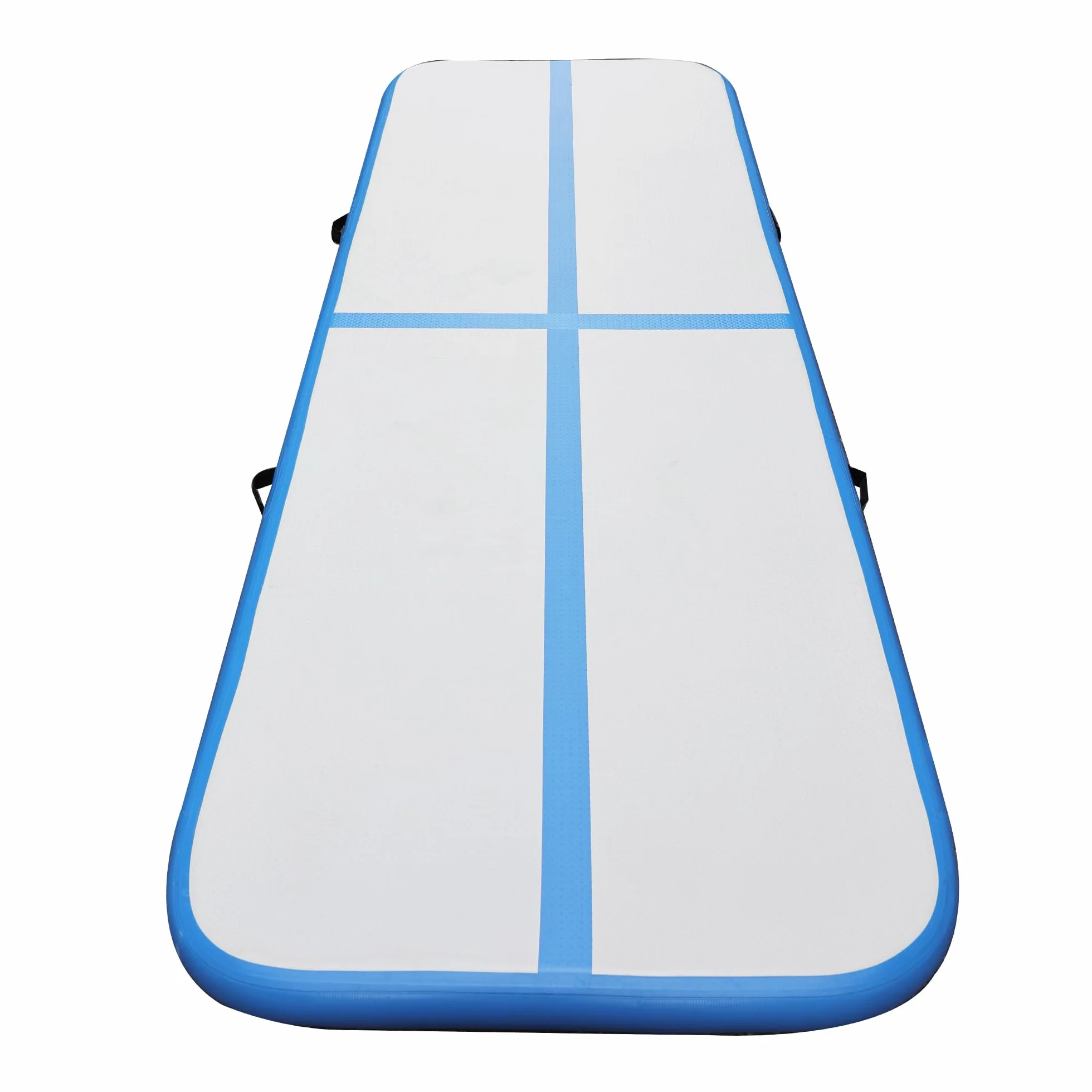 Gymnastique Air Track 300 x 100 x 10 cm Bleu/Gris avec sangle de rangement et kit de réparation