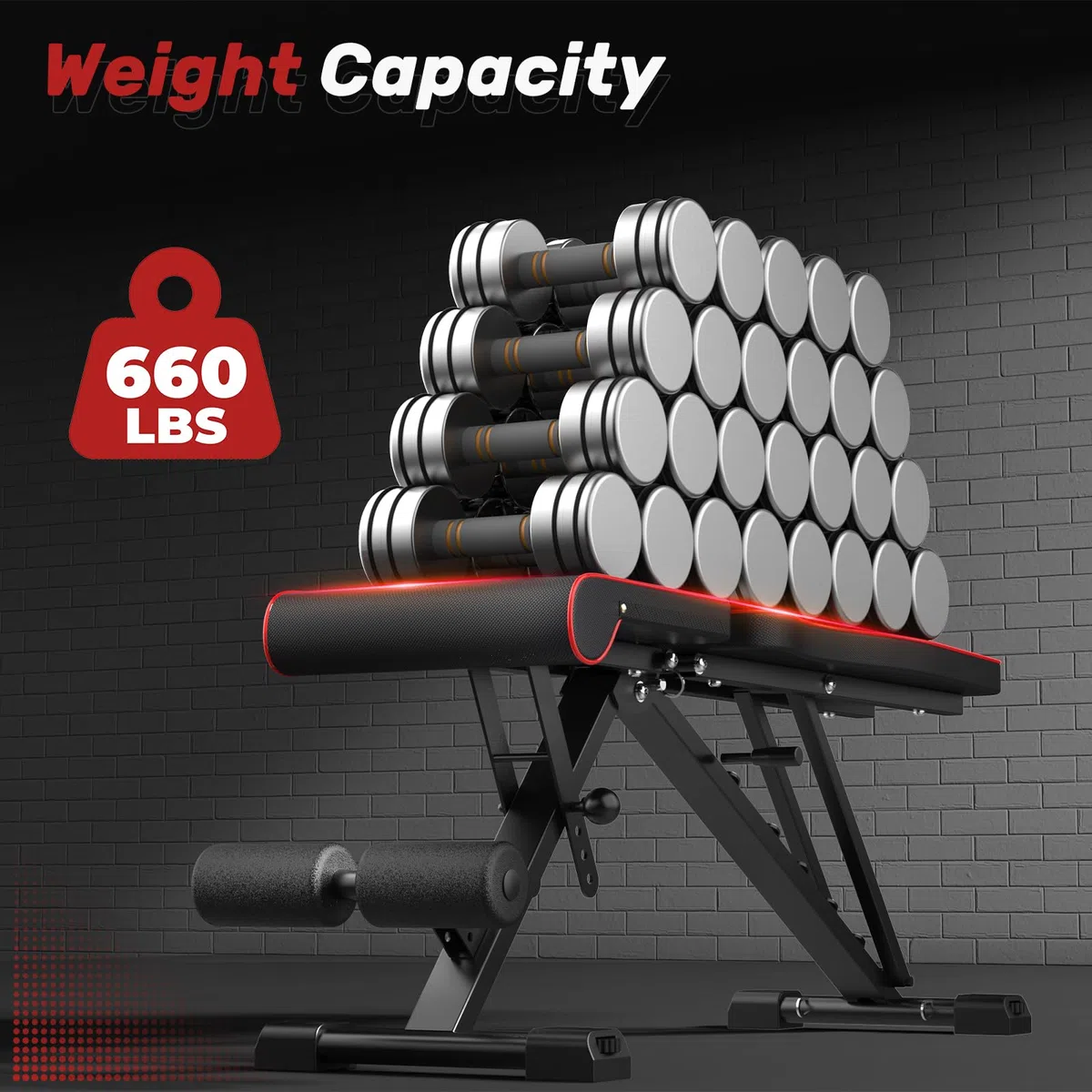 Dskeuzeew Banc de Musculation avec Sac de Protection, Banc Inclinable Réglable avec 8 Angles de Dossier & 4 Angles D'assise,Entraînement Corps Complet à la Maison & au Bureau