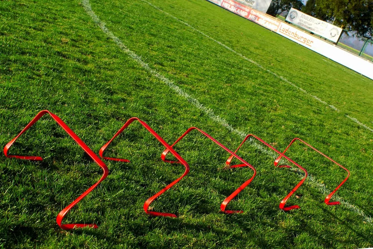 Netsportique Lot de 5 Haies Souples de 15 cm de Hauteur - Matériel d'entraînement de la Coordination
