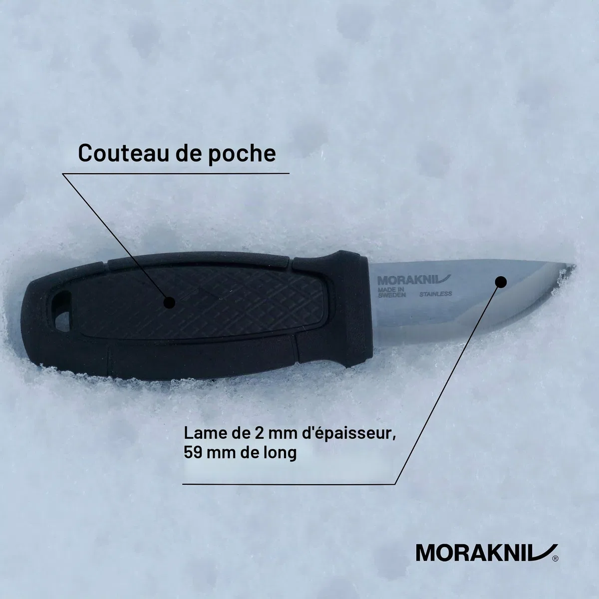 Morakniv Eldriss Poignard Mixte Adulte, Noir