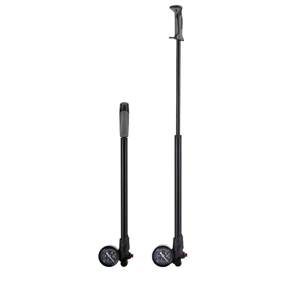 Pompe de choc haute pression pour fourche de vélo - Jauge visuelle 300 PSI en aluminium léger pour suspension pneumatique VTT (A)