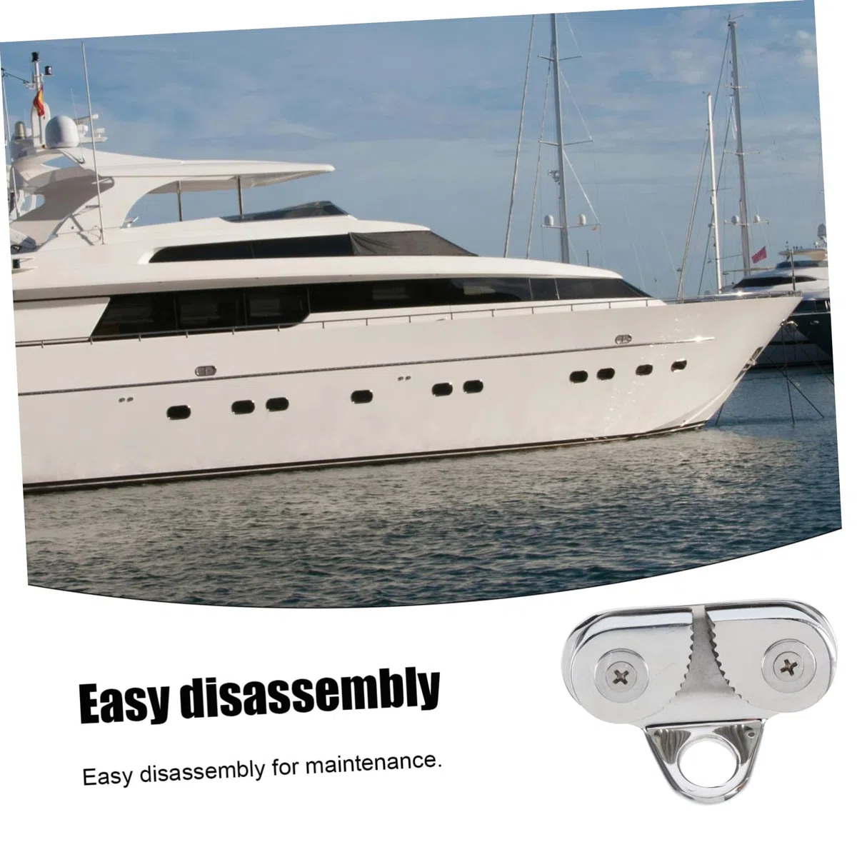 BESPORTBLE Taquet Coinceur à Came en Acier Inoxydable 316, Taquet Bloqueur pour Corde, Résistance la Corrosion, pour Bateau, Kayak, Voile – Accessoire Polyvalent de Quincaillerie Marine,