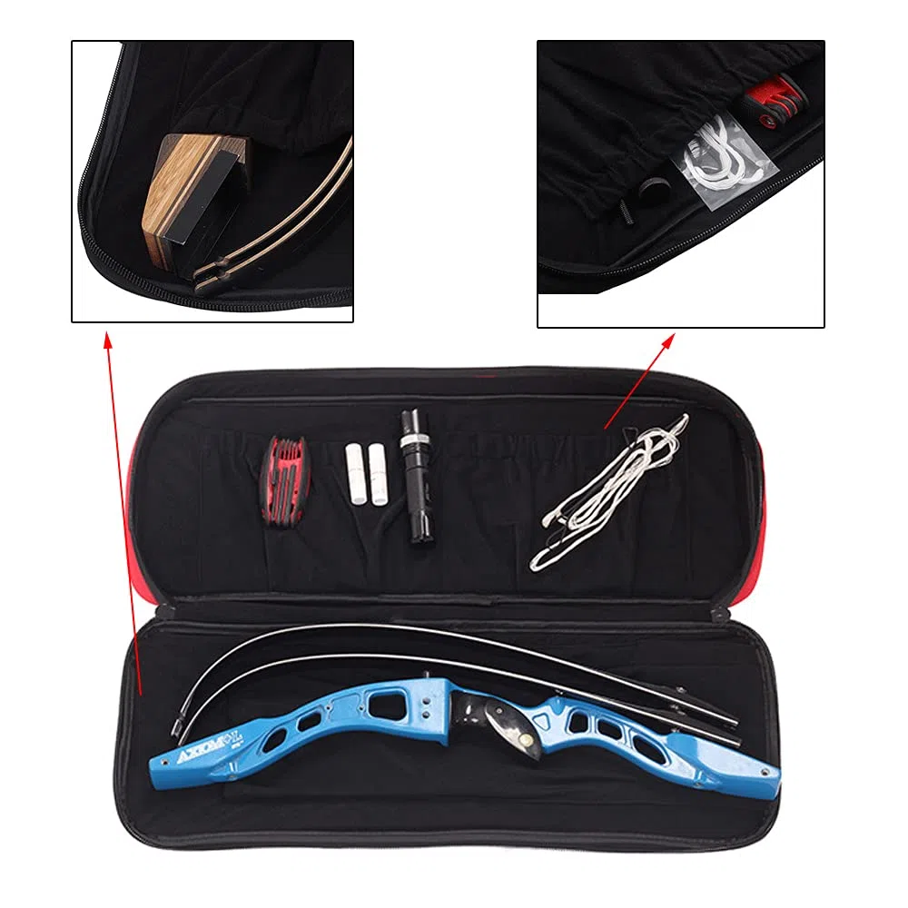 Tir à l'arc Takedown Recurve Bow Case Portable Bow Sac avec Porte-carquois flèche pour Le tir de Chasse en Plein air