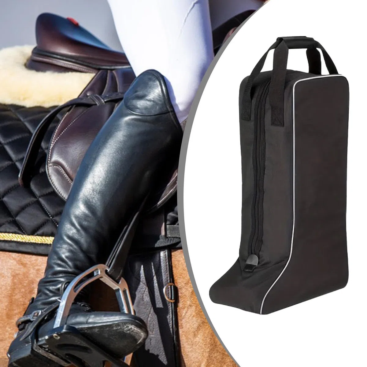 Sac à Dos pour équipement D'équitation, Sac de Transport pour Bottes Hautes, Protection Contre Les Chutes, Bottes de Chevalier, Sac de Rangement P