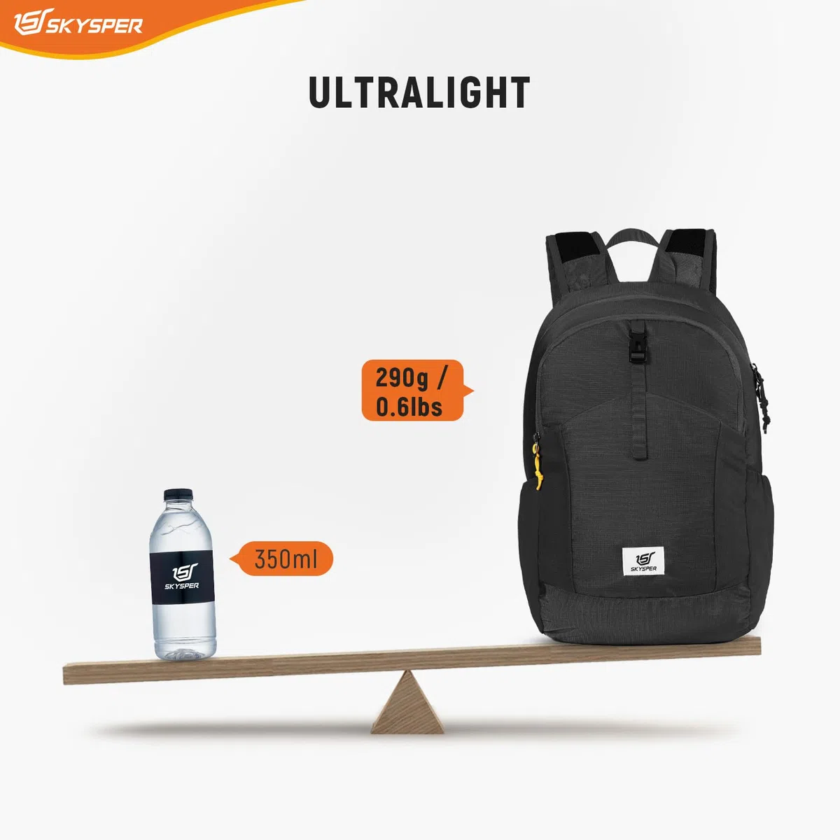 SKYSPER Sac à dos Pliable Antivol avec Protection RFID, 20L Sac à dos de Randonnée Petit Sac à dos pour Homme Femme Voyages Trekking Sport