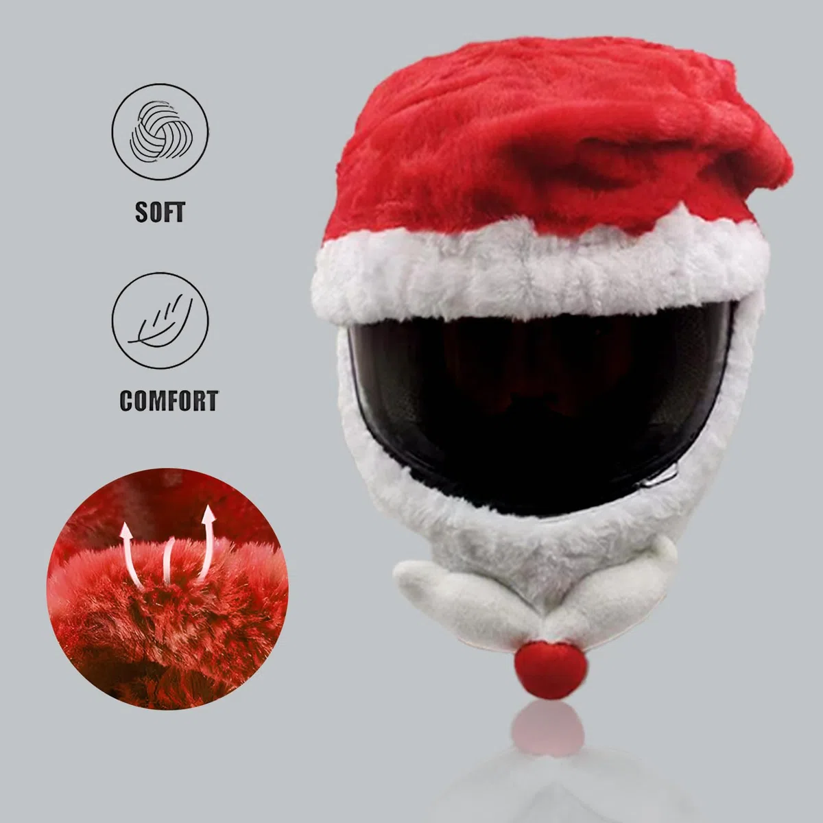 Housse De Casque Moto Peluche, Accessoires pour Casques de Moto, Contre la Poussière, Les Chocs et Les Rayures, Couvre-Casque Intégral Personnalisé