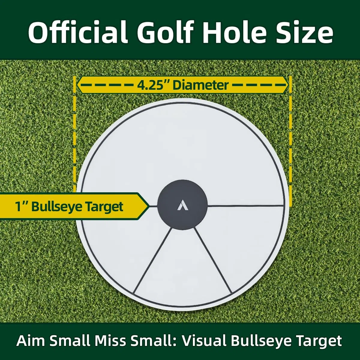 Putt Target Ghost Hole Training Aid for Putting and Chipping Practice. Taille Officielle Disque Plat de Golf pour intérieur ou extérieur. Accessoires de Golf Parfaits pour Tous Les golfeurs. Lot de 4