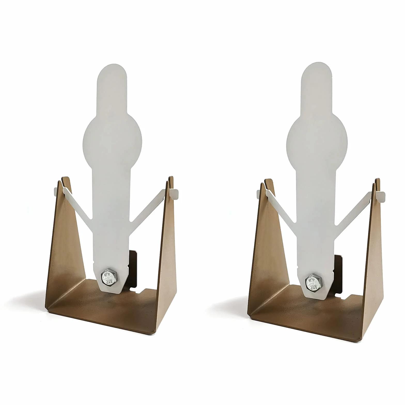 Atflbox Lot de 2 cibles d'entraînement de tir en métal pour réinitialisation des Pistolets Airsoft Pistol BB, Convient pour l'extérieur et l'intérieur(Verre)
