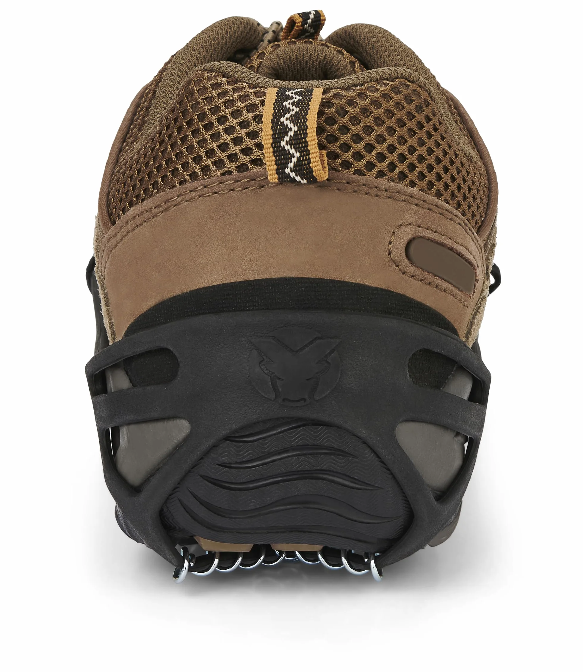 Crampons de randonnée YAKTRAX Pro Heavy Duty Traction, Courroie en Caoutchouc Durable et Spirales en Acier Inoxydable de 1,4 mm, assurant la Traction sur la Glace et la Neige, Noir