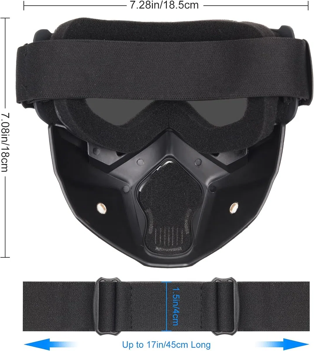 Airsoft Casque et Masque Quick Base Jump Casque PJ Type Airsoft Casque Tactical Full Cover avec Lunettes Amovibles et réglables
