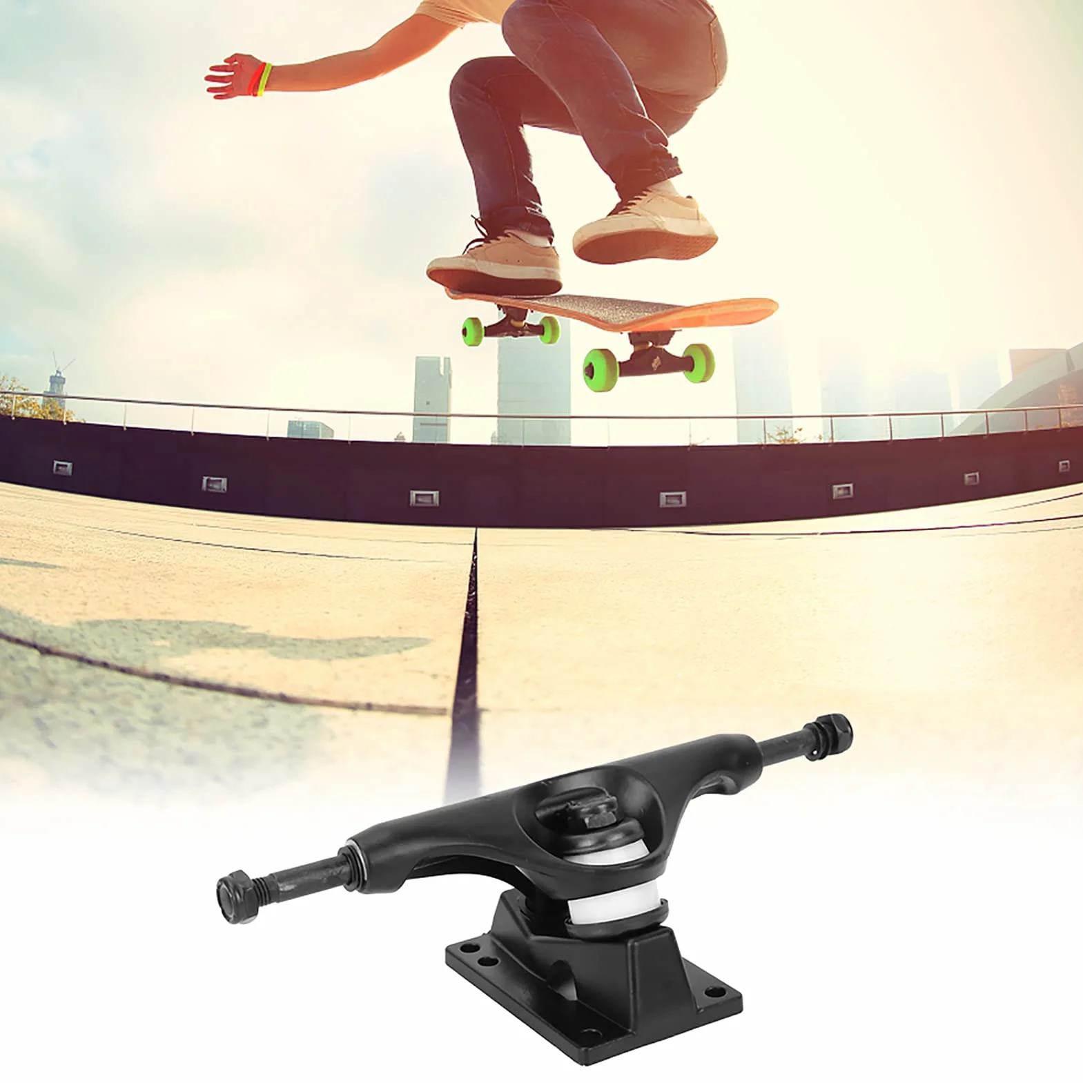 BuyWeek Trucks de Skateboard, 2 Pièces 4-8 Pouces Support de Camions de Skateboard Support de Planche à roulettes de Pont Professionnel pour Skateboard Longboard
