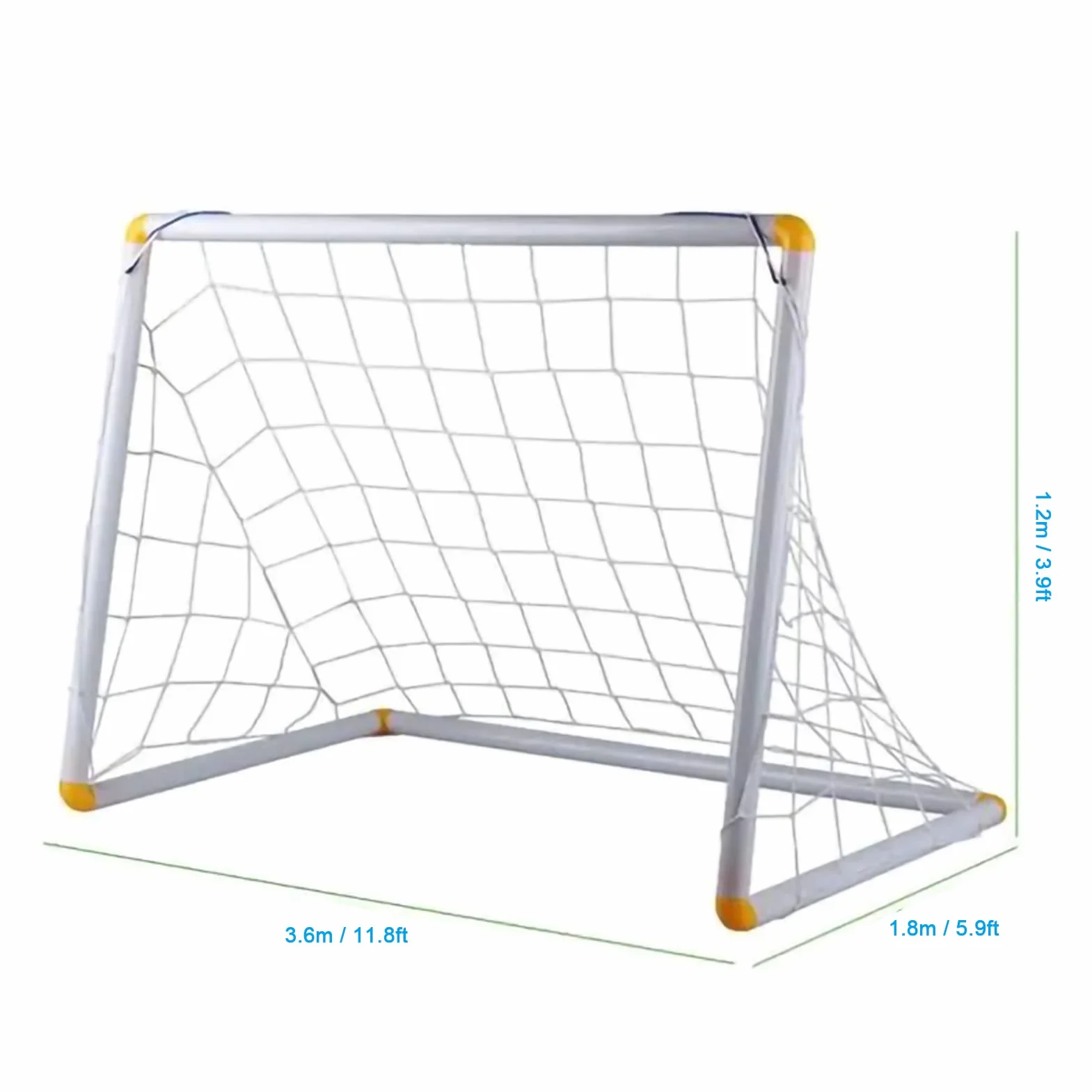 Filet de Football 1,8x1,2m/2,4x1,8m/3,6x1,8m /7,3x2,4m, Corde Polyéthylène 2/2.5/3mm - Filet de But Football, sans Cadre