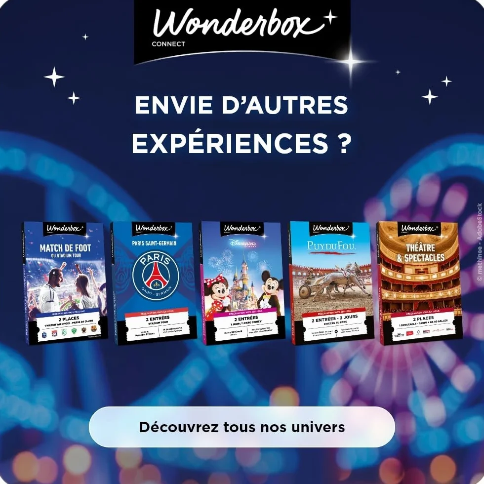 Wonderbox Connect - Coffret Cadeau - PSG Stadium Tour - 1 Personne - 1 entrée pour Une Visite du Stade Mythique et du musée - Parc des Princes - Validité 27 Mois