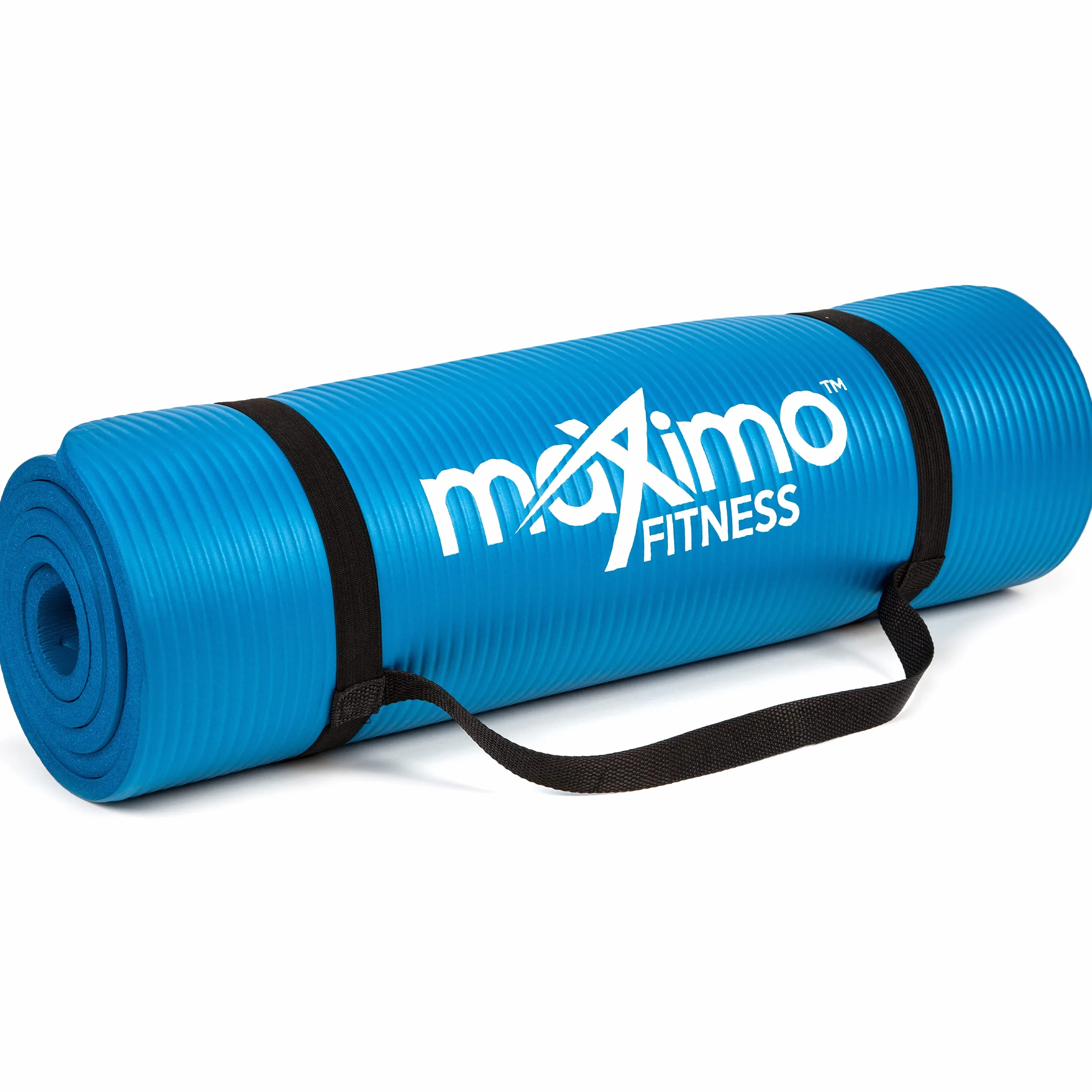 Maximo Fitness Tapis d'exercice physique en NBR de haute qualité – Extra épais de 12 mm – Multi-usage – Parfait pour yoga, pilates, abdominaux.