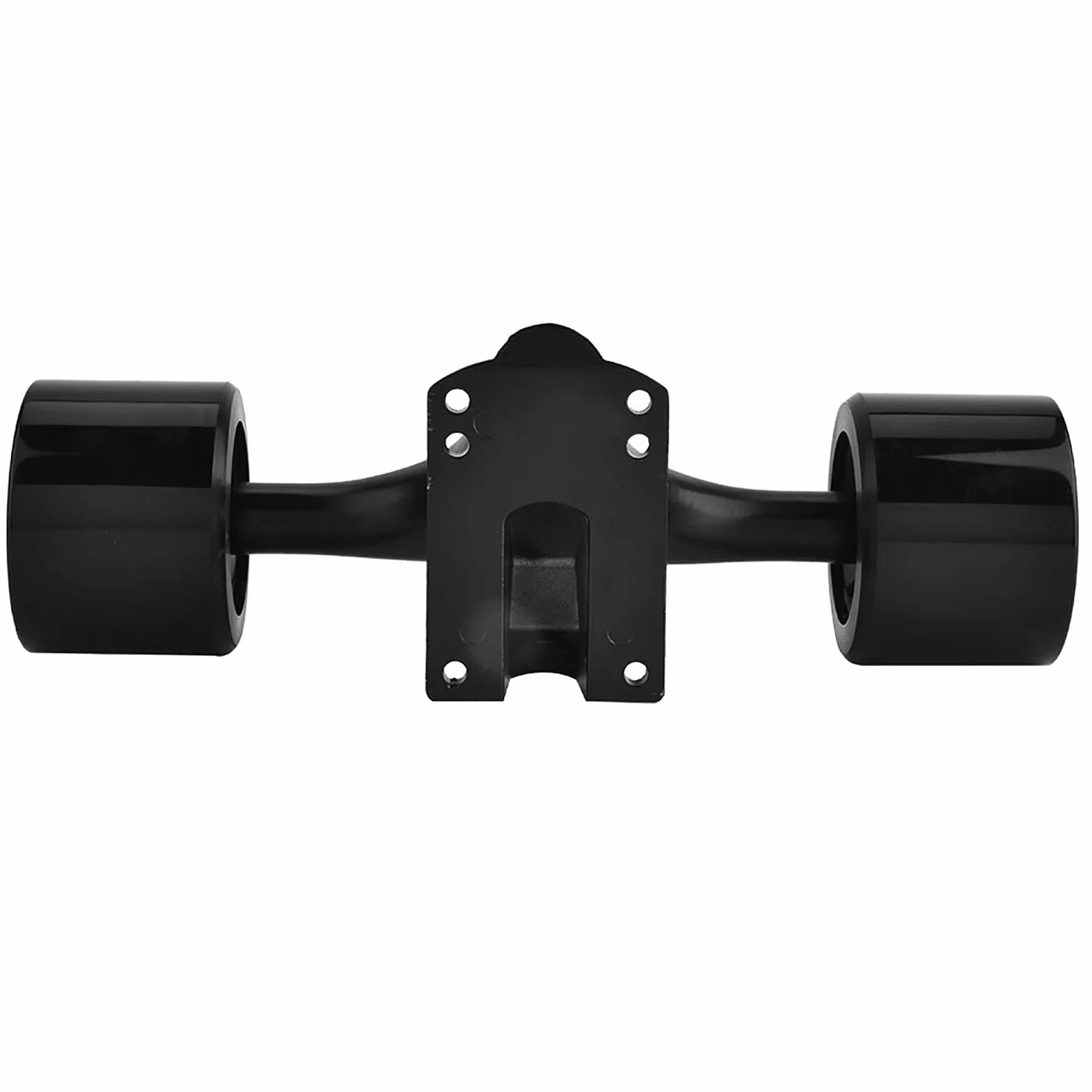 Longboard de longévité élevée de Camion de Planche à roulettes avec Le Boulon 2pcs / Set d'incidence de Garniture de Montage de Roue de Skate(Roue Noire avec Manche en Noir)