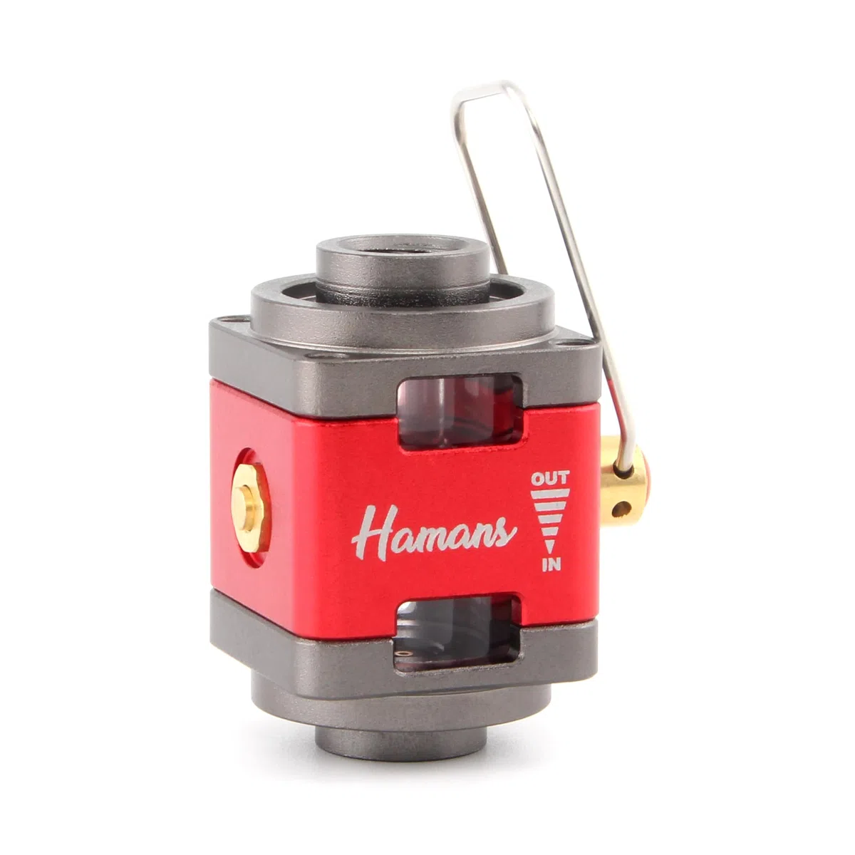 Hamans Adaptateur de recharge de bidon de gaz avec fenêtres visibles, dispositif de transfert de carburant pour randonnée, valve de gonflage portable d'extérieur avec étui de transport (ADAPTER-815)