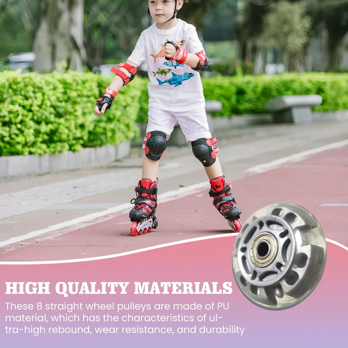 Lot de 8 Roues Alignées, 72mm Roues de Rechange avec Roulement à Billes, Roues Rechange Roller Roues de Patins à Roulettes pour tous les types de patins à roulettes