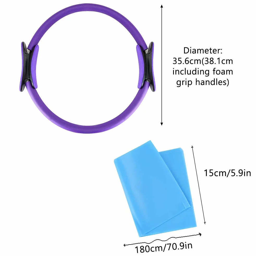 PROVO Pilates Cercle, Yoga Pilates Ring, Anneau de Résistance Pilates, Anneau de Pilates de Musculation Multifonctionnel pour Home Body Sculpt Resistance Training Jambe IntÉRieur De La Cuisse LÉGer