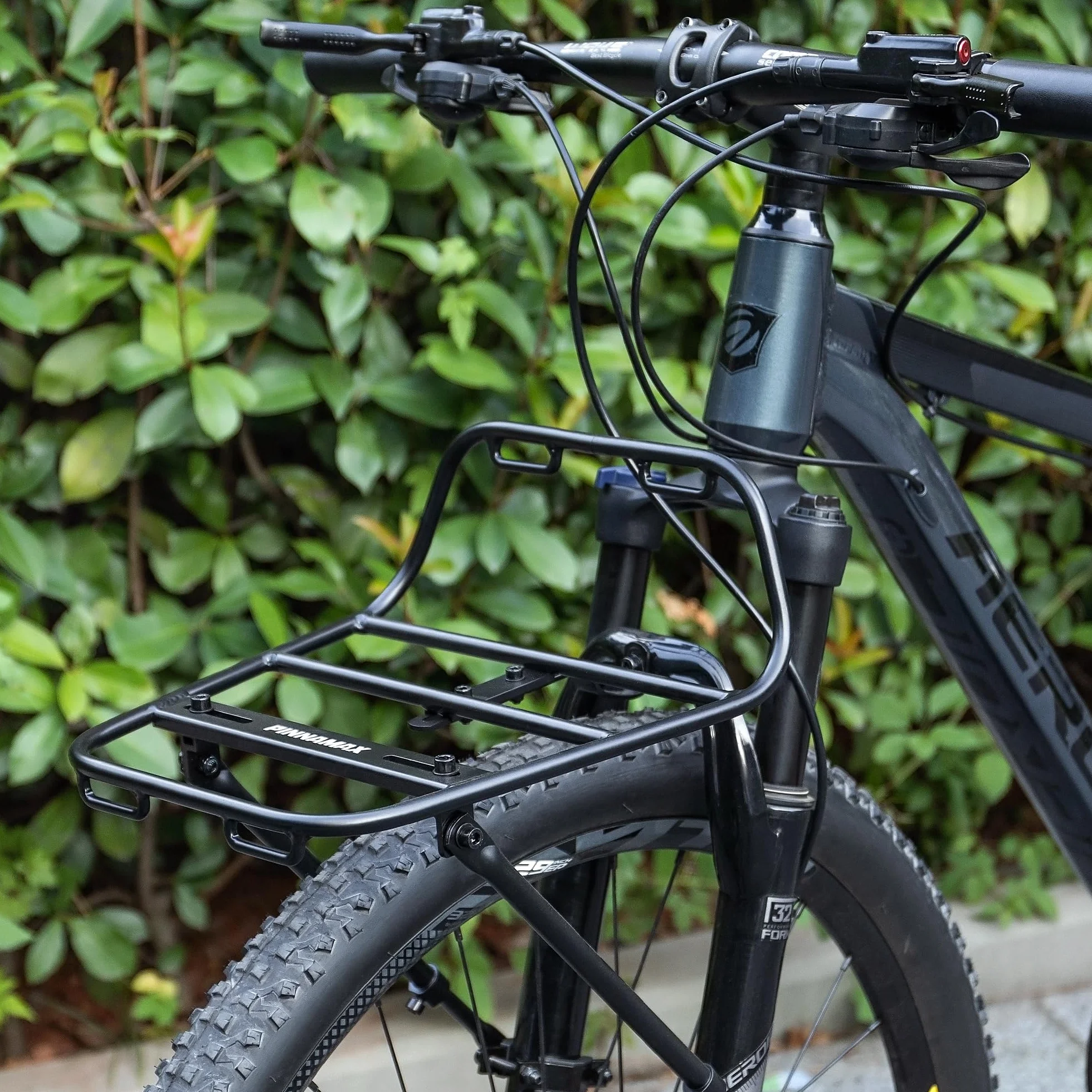 Porte-Bagages Avant de vélo, Porte-Bagages Avant avec barreaux, Support à Pizza en Aluminium à Monter sur Le Devant, pour VTT, vélos gravels et vélos de Tourisme