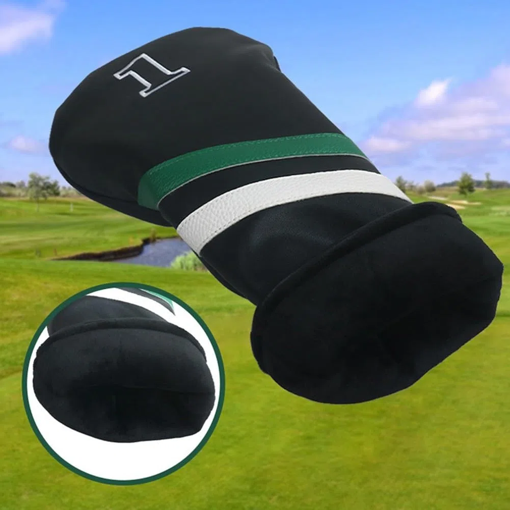 Couvre-tête de club de golf avec étiquettes No.1/3/5/H en cuir synthétique pour putter de golf en bois