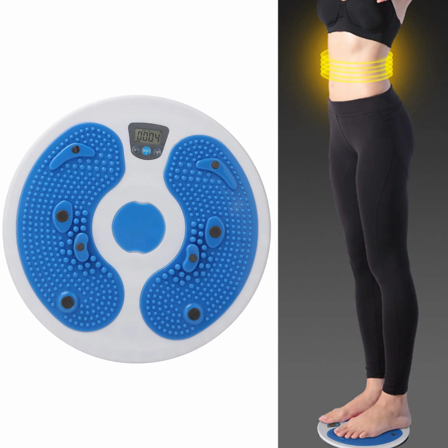 Plateau tournant pour la taille, Disque de taille pour entraînement Taille de Disque de Torsion d'aérobic fitness planche d'équilibre disque de taille plateau tournant pour hanches fitness 28,5cm