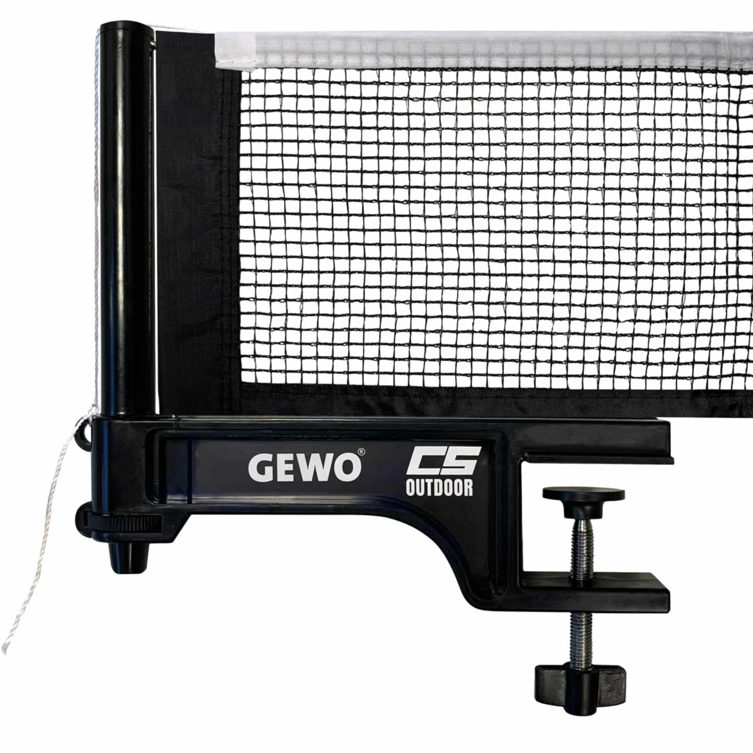 GEWO CS Outdoor Filet de ping-Pong - Filet de Tennis de Table résistant aux intempéries pour l'extérieur - Supports de Filet Robustes et vis de réglage de la Hauteur Pratique - Montage Facile - Fil