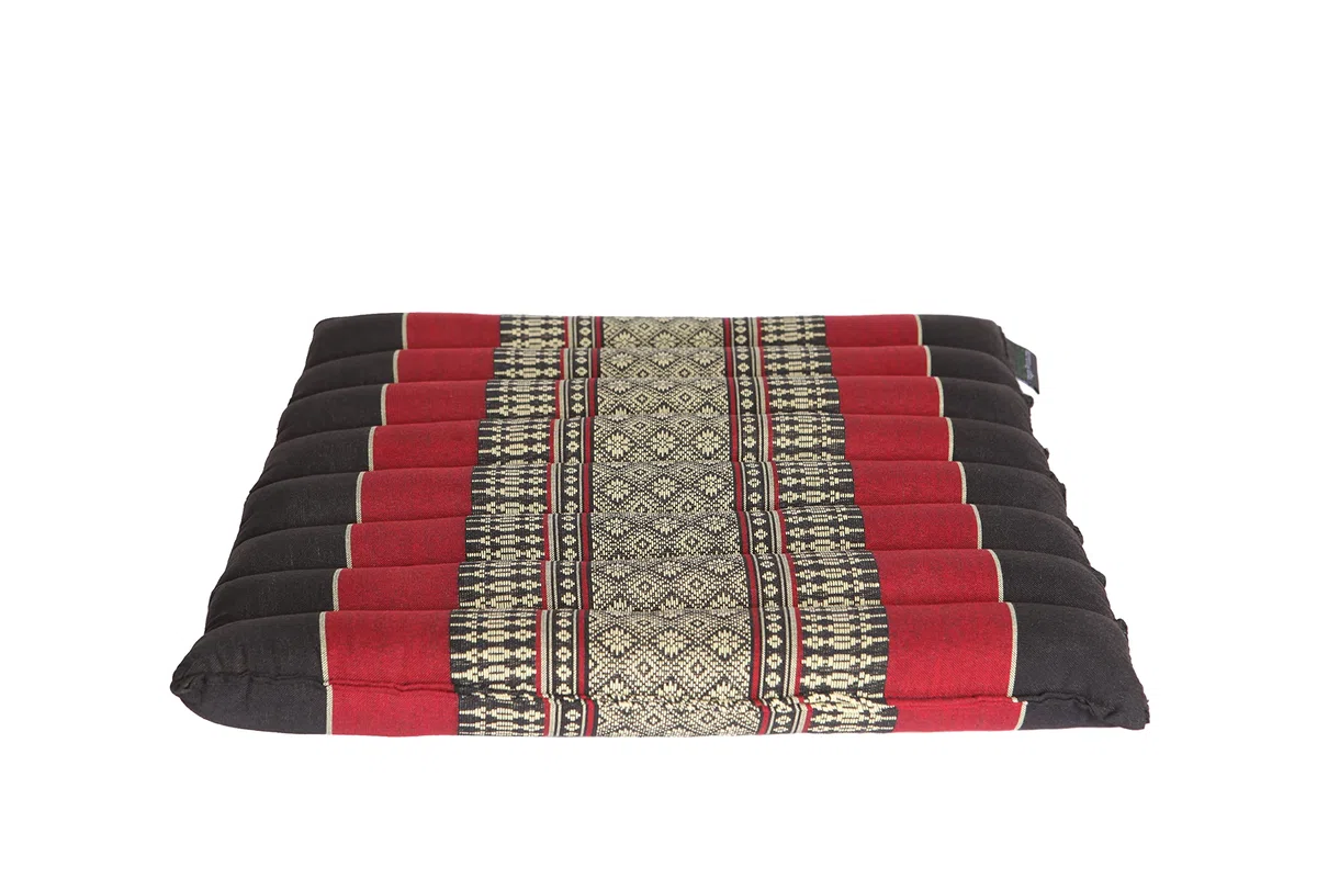 Flat Rollable - Coussin de Yoga et Méditation Plat et Souple - ROULABLE et Ajustable en Hauteur et Largeur - Kapok Haute Densité 100% Naturel - Ferme, Stable et Confortable