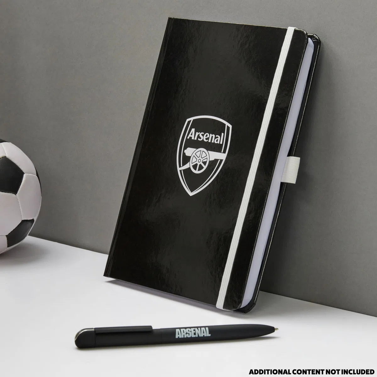 Arsenal F.C. Ensemble de papeterie avec carnet ligné et stylo à bille, fournitures de papeterie, fournitures de bureau, cadeaux de Noël pour homme