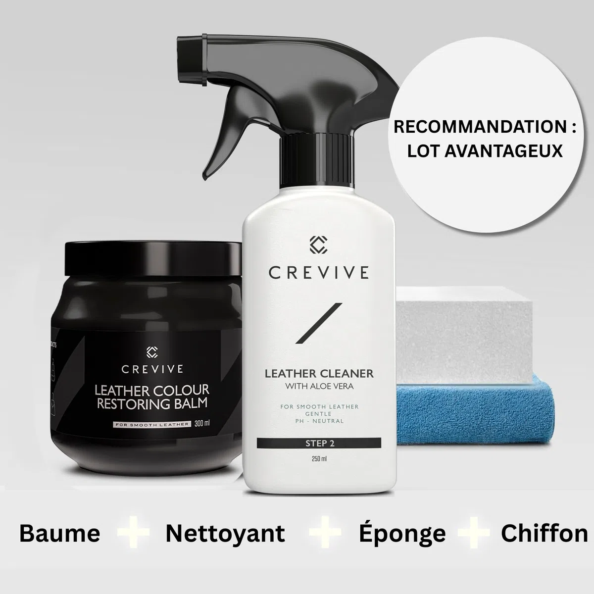 Kit de réparation en cuir Noir 300 ml - Entretien du cuir Voiture - Réparation du cuir Canapé - Réparation de siège auto