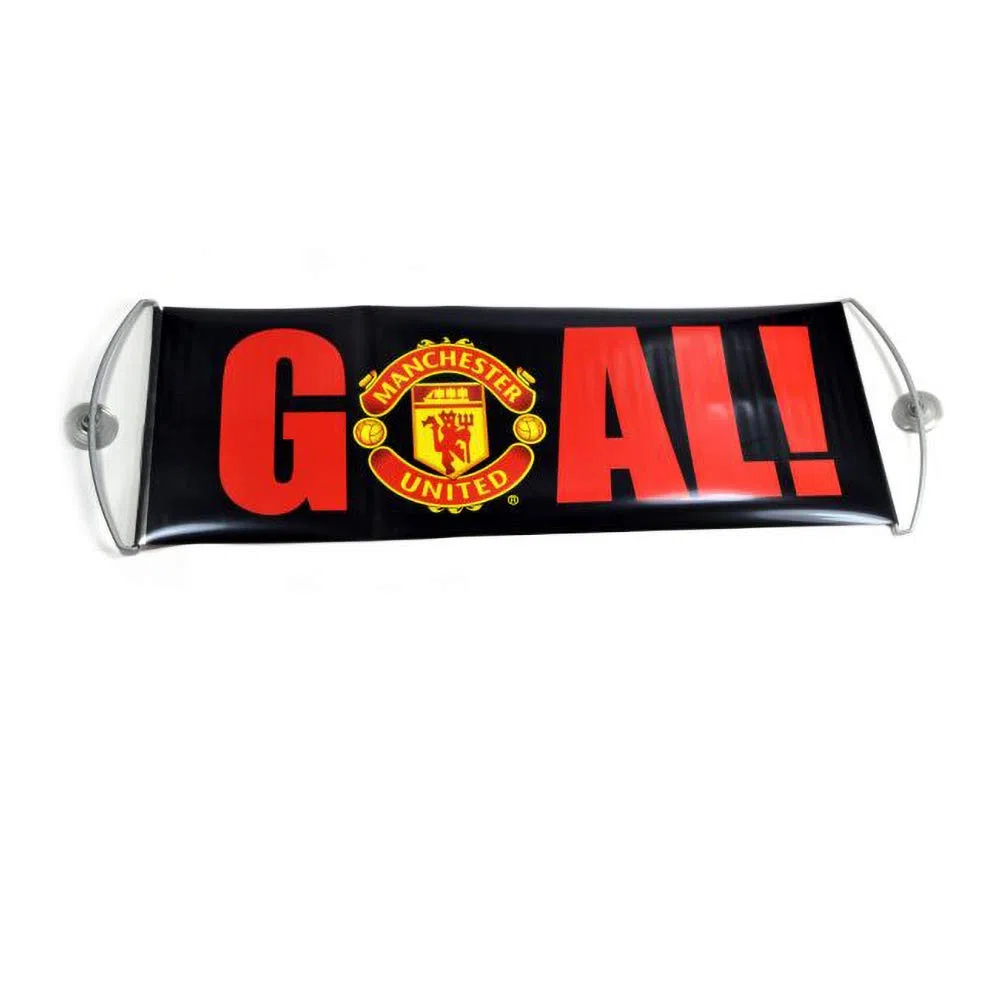 Manchester United Man U Crest Rolling Banner Football Fanbana Goal Red Official Product